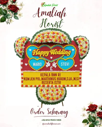 Karangan Papan Bunga Pernikahan di Limba U Ii